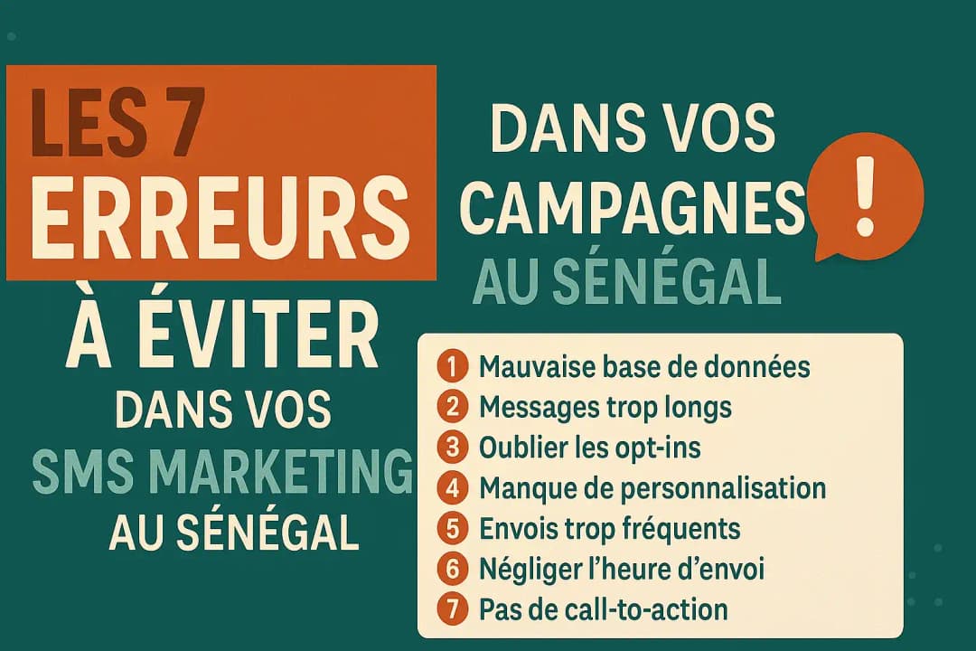 Les 7 erreurs à éviter dans vos campagnes SMS marketing au Sénégal